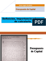 Presupuesto de Capital