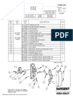 Parts List: Specify Finish