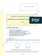 Sample Paper: Certifi Cate For International Teachers of English