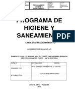 Programa de Higiene y Saneamiento Legasa