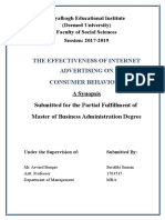 Effectiveness of Online Advertisement On Consumer Behavior