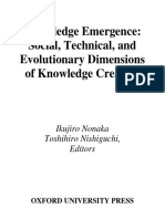 Knowledge Emergence Social Technical and Evolutionary Dimensions of Knowledge Creation