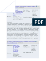 Error Analysis in Linguistics