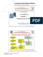 Programación de Obras Estado Del Arte