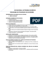 Programa Posgrado Economia Mastria Doctorado 2013