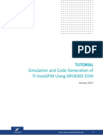 Tutorial Simulation and Code Generation of TI InstaSPIN Using DRV8305 EVM