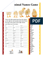 Baby Animal Names Game