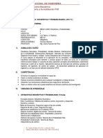 Silabo de Estadistica y Probabilidades 2017 II