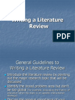 Writing A Literature Review