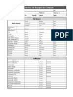 Ficha Tecnica de Equipos de Computo