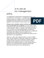 Locations To Use An Information Management Policy