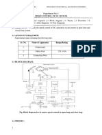 Experiment No: 1 Speed Control of DC Motor: Experimental Setup Containing The Following Units