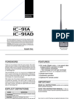 Icom IC-91A - AD Instruction Manual