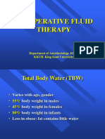 Perioperative Fluid Therapy: Department of Anesthesiology &ICU KKUH. King Saud University