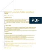 Summary of Conclusion For Feasibility Study of Snack Stand: Home About Private Policy