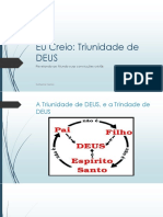 Lição EBD - EU Creio - Pai, Filho e Espirito Santo