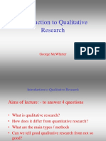 Lecture 5 Introduction To Qualitative Research