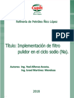 Implementación de Filtro Pulidor en El Tratamiento de Agua