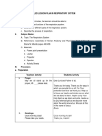 A Detailed Lesson Plan in Respiratory System