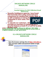 O/O GM, Data Network Circle Bangalore: Configuring Security Featuers For Wi-Fi (Wireless) Broad Band Access