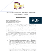 Relatorio Caravana Pelos Direitos Da Crianca e Do Adolescente Etapa Nordeste I