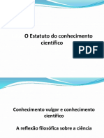 2 1 - Estatuto Do Conhecimento Cientifico-Senso Comum