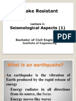 Earthquake Resistant Design: Seismological Aspects