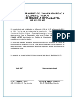 Acta de Nombramiento Del Vigía en Seguridad y Salud en El Trabajo