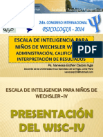 Escala de Inteligencia para Niños de Wechsler Wisc-Iv PDF