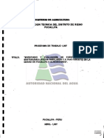 Inventario y Evaluacion de Fuentes de Agua Subterranea