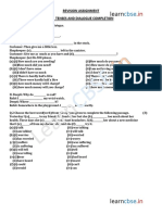 English Grammar Tenses and Dialogue Completion