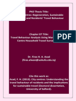 Travel Behaviour Analysis Using Manchester City Centre Household Travel Survey Data