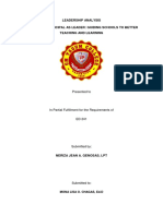 Leadership Analysis The School Principal As Leader: Guiding Schools To Better Teaching and Learning