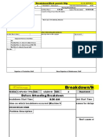 Break Down Slip