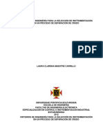 Criterios de Ingenieria para La Seleccion de Instrumentacion en Un Proceso de Separacion de Crudo