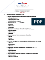 Ngaran: Third Periodic Test: Mapeh I