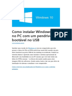 Instalação W10 Pendrive Bootável PDF