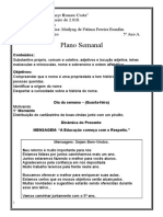 Plano Do Dia 24 Ao Dia 28 de Janeiro de 2018