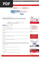 Temperature Measurement Interview Questions