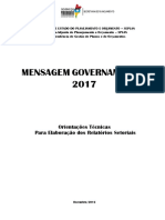 Orientações Técnicas para Elaboração Dos Relatórios Setoriais