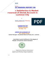 Customer Satisfaction & Market Potential of Demat Account in Lucknow City