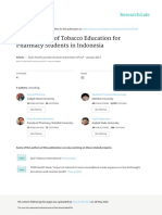 Effectiveness of Tobacco Education For Pharmacy Students in Indonesia