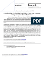 A Methodology For Ranking Road Safety Hazardous Locations Using Analytical Hierarchy Process