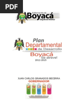 Plan Departamental de Desarrollo 2012 - 2015 Boyacá Se Atreve PDF