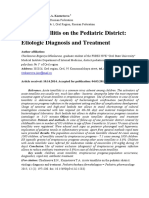 Acute Tonsillitis On The Pediatric District: Etiologic Diagnosis and Treatment