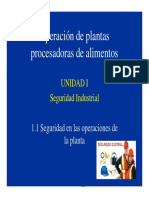 1.1 Consideraciones de Seguridad en Las Operaciones de La Planta