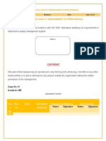 Iso 9001:2015 Quality Management System Manaual: Doc. Ref. No: Rev/Issue-Date: Page 1 of 31