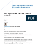 Data Push From SLD To LMDB - Technical System ID