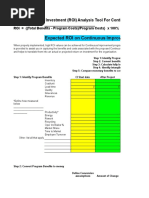 GBMP Return On Investment (ROI) Analysis Tool For Continuous Improvement Programs