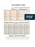 Simple Present Tense: Frequency of Events. To Have Short Form Other Verbs (To Work)